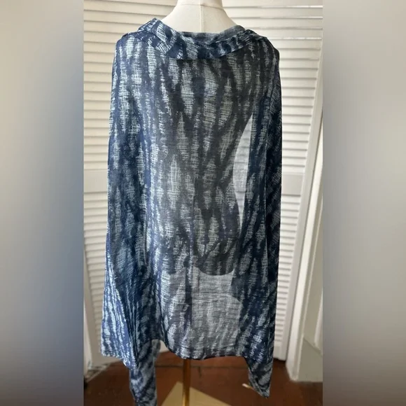 Beck Sondergaard luxury Danish indigo cotton scarf/pareo/wrap. - Picture 6 of 9